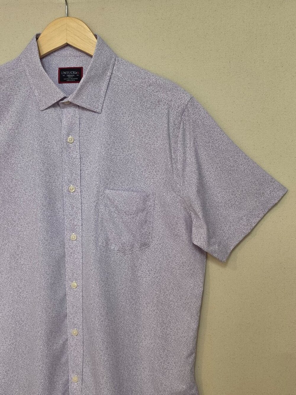 UNTUCKit Short Sleeve Floral Print Button Down Sim Fit M